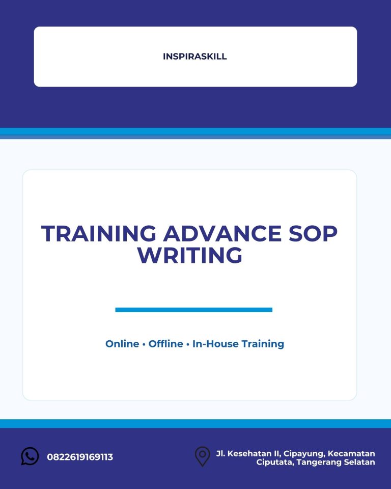 pelatihan ADVANCE SOP WRITING di bandung